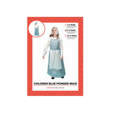 Load image into Gallery viewer, Children Blue Pioneer Maid Costume - 6 - 9 Years
