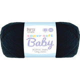 Load image into Gallery viewer, Black Supersoft Baby Acrylic Yarn 100g - 4 Ply
