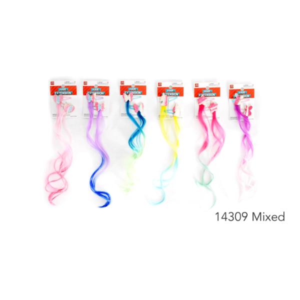 Assorted Cartoon Coloured Curly Hair Extensions
