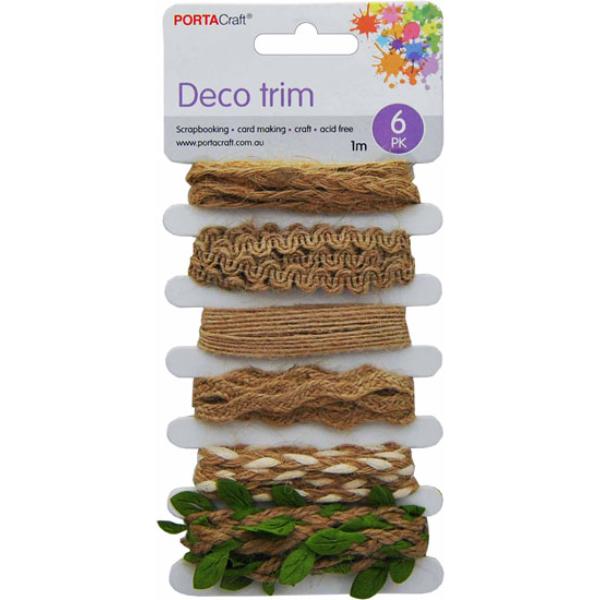 6 Pack Burlap Trim - 1m
