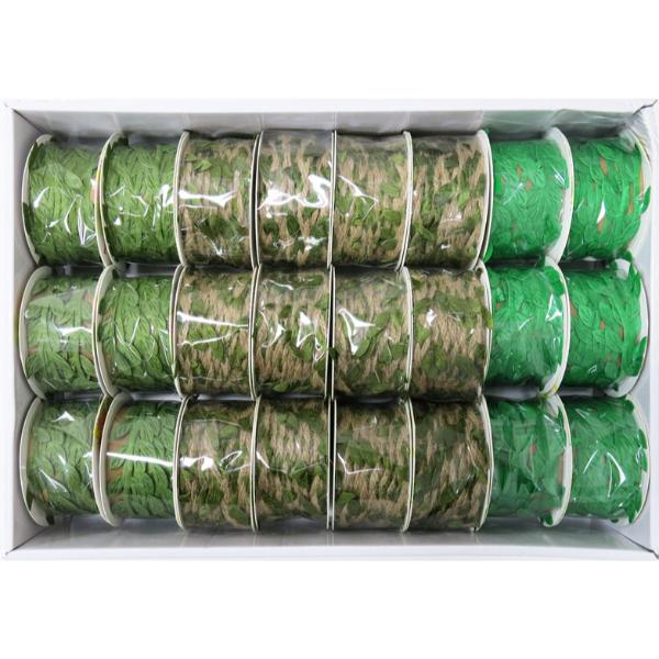 3M Burlap & Leaf Trim Roll - Assorted