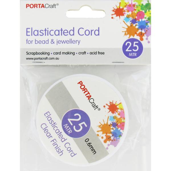 Clear Elasticated Cord - 25m
