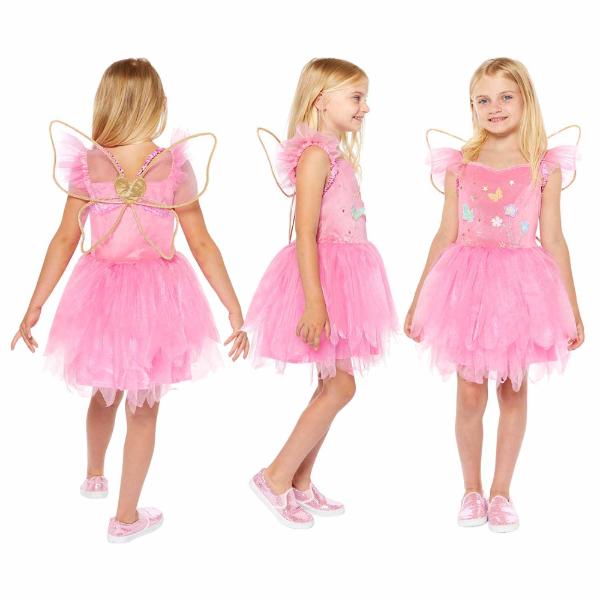 Pink Fairy Girls Costume - 6 - 8 Years