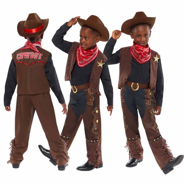 Western Cowboy Kids Costume - 3 - 4 Years