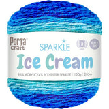 Load image into Gallery viewer, Smurf Sparkle Ice Cream Yarn 150g - 8 Ply
