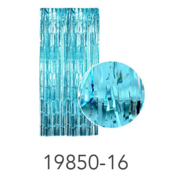 Light Blue Metallic Curtain - 2x1m