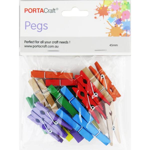 24 Pack Multicolour Clothes Peg