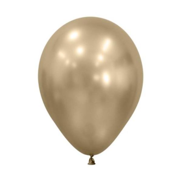 50 Pack Silk Gold Dust Balloons - 30cm