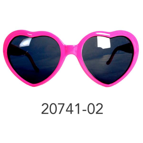 Hot Pink Heart Party Glasses