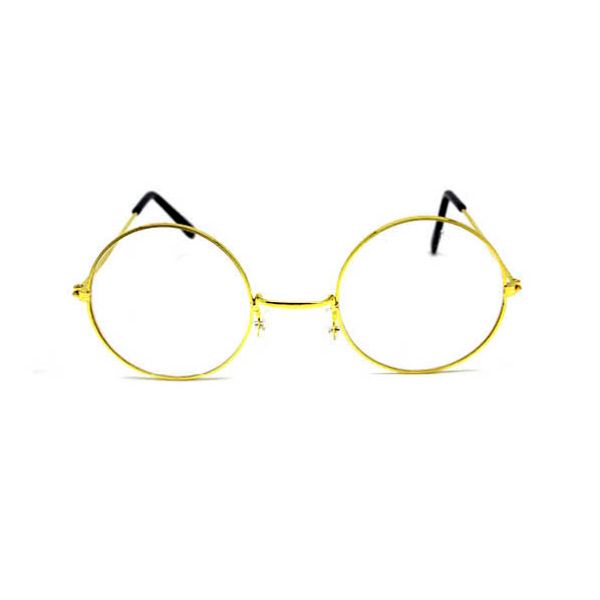 Kids Gold Clear Hippie Party Glasses