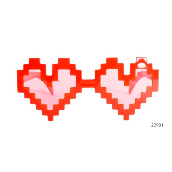 Pixel Heart Party Glasses