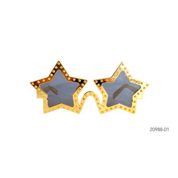 Gold Star Dots Party Glasses