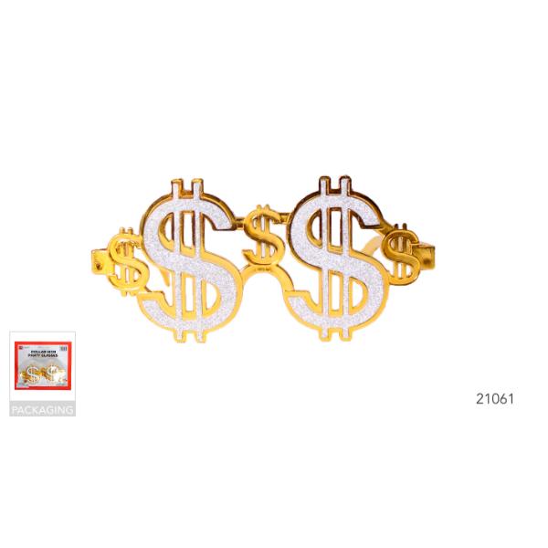 Thug Dollar Signs Party Glasses