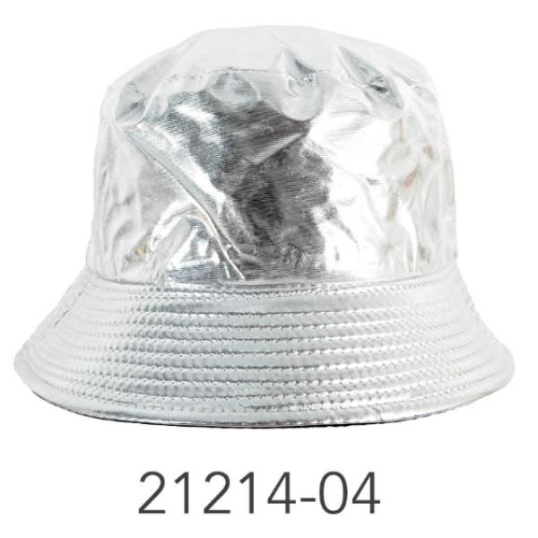 Silver Metallic Bucket Hat