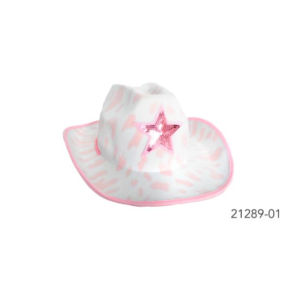 Pink Cowboy Hat With Sequin Star