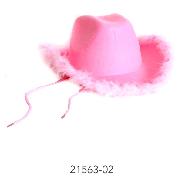 Pink Fluffy Cowboy Hat