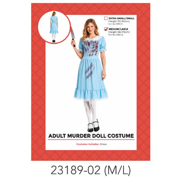 Adult Murder Doll Costume - M/L