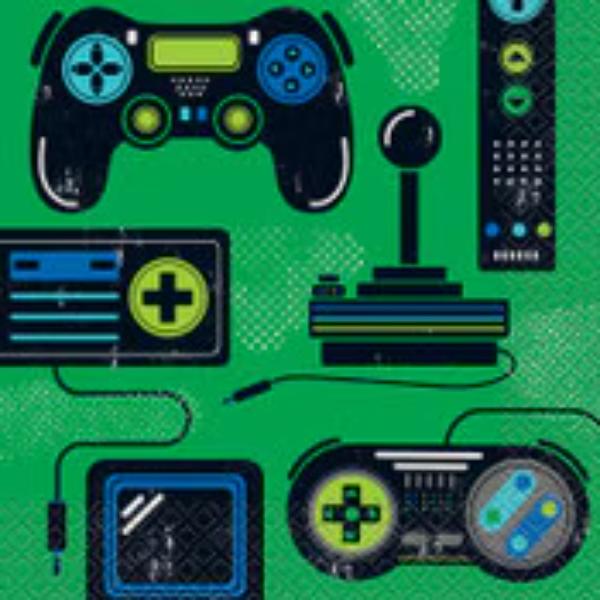 16 Pack Gamer Birthday Luncheon Napkins