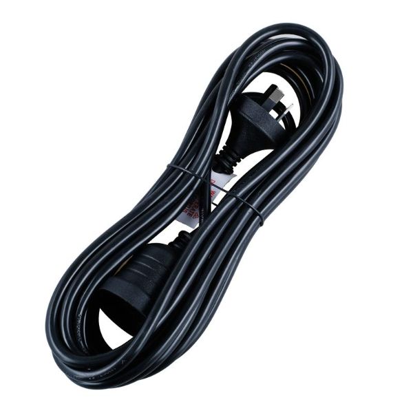 Black 240V 10A Max Load 2400W Extension Lead - 500cm