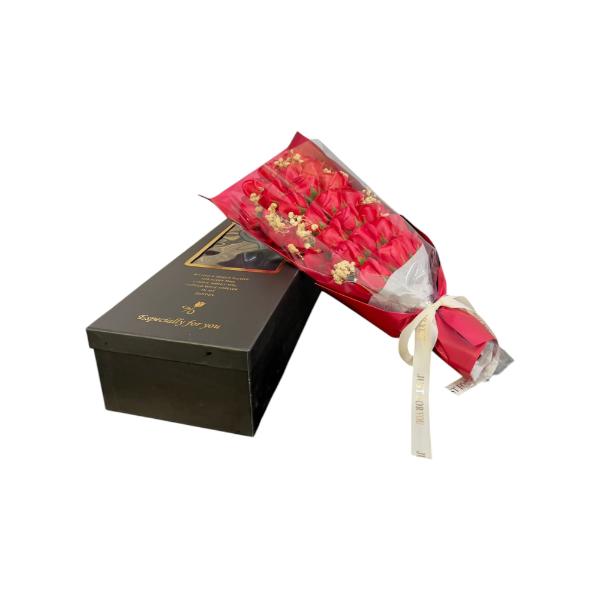 Red Roses In A Gift Box