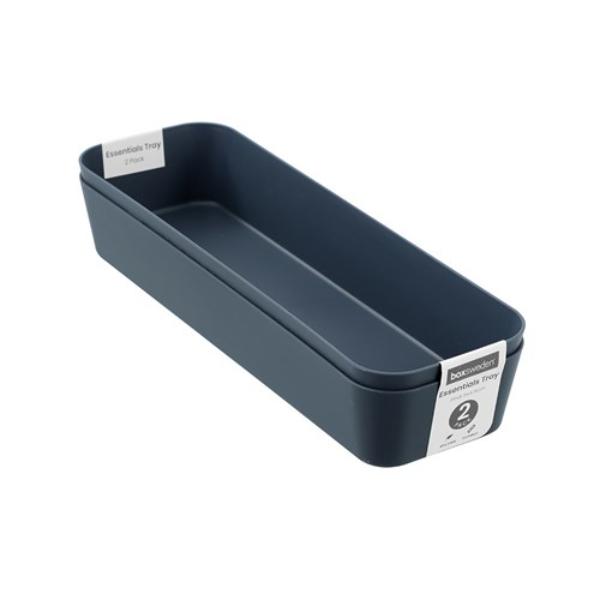 2 Pack Essentials Sort Tray - 26x8.5x4.5cm
