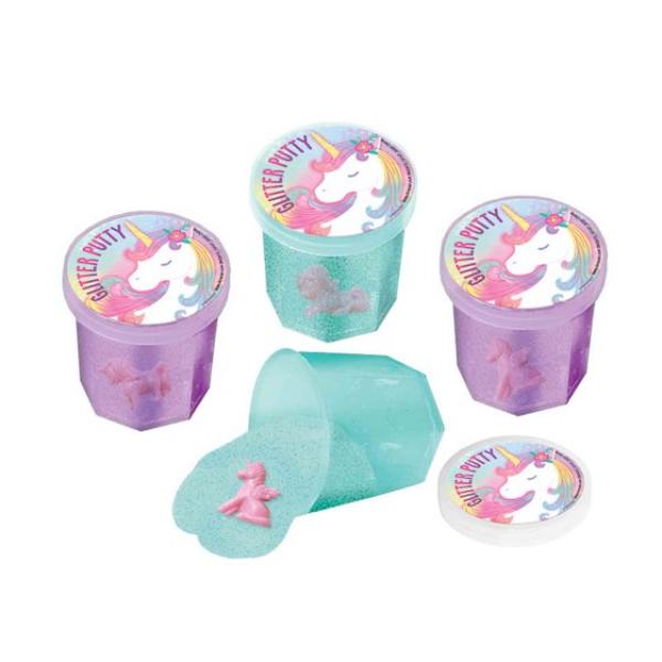 12 Pack Unicorn Glitter Putty