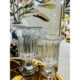 Load image into Gallery viewer, Large Antique Clear Glass Vase
