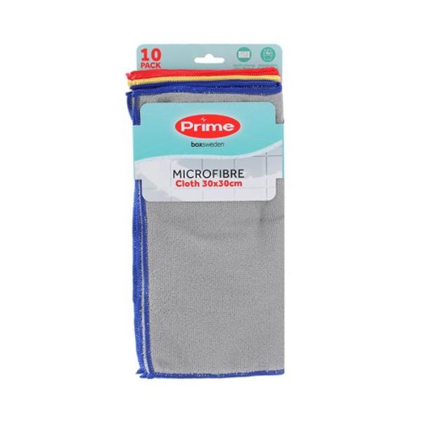 10 Pack Prime Microfibre Cloths - 30cm