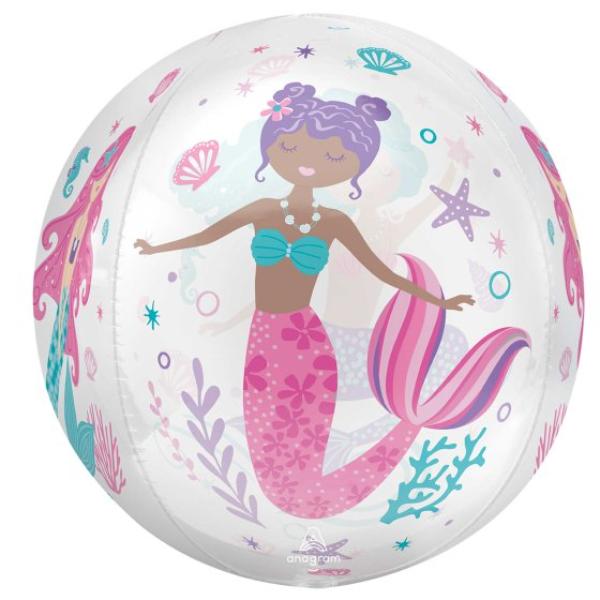 Shimmering Mermaid XL Orbz Balloon - 40cm