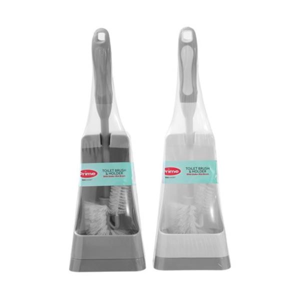 Essentials Soft Toilet Brush With Holder - Assorted