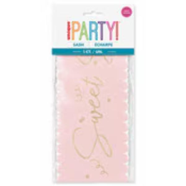 Sweet 16th Birthday Blush & Gold Sash