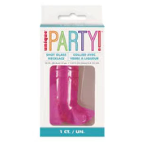 Pink Boot Shot Glass Necklace