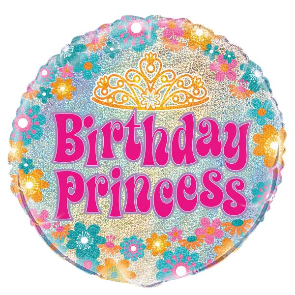 Princess Birthday Foil Balloon - 45cm