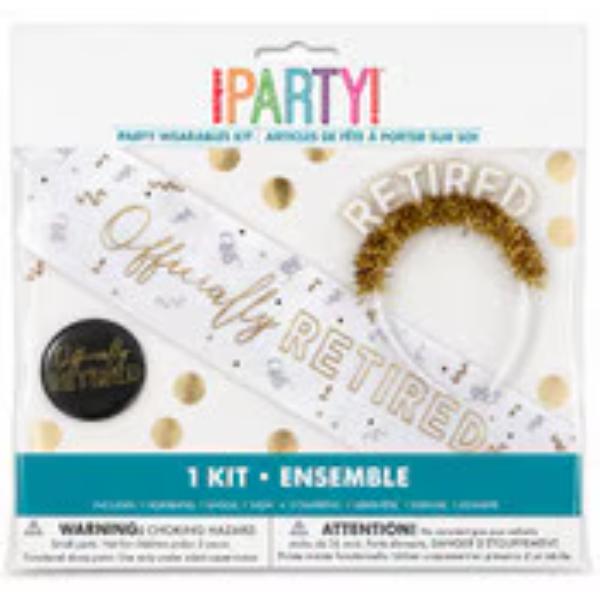 3 Piece Happy Retirement Accessories Set