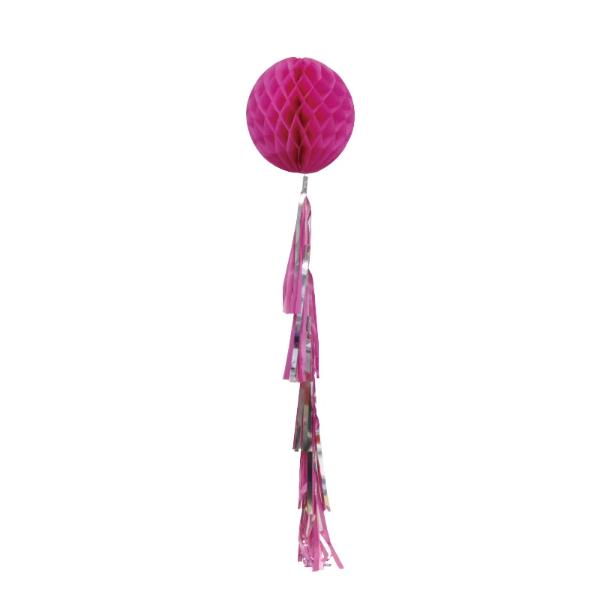 Fuchsia Honeycomb Tassel - 80cm