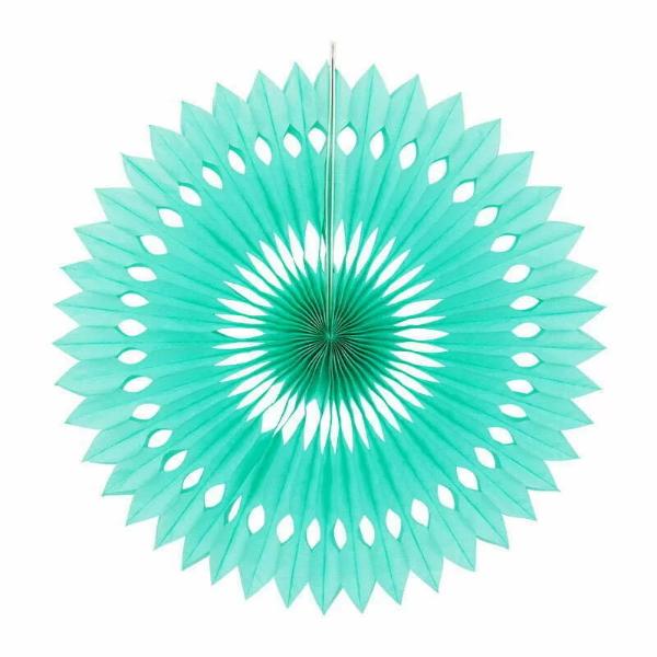 Light Green Paper Fan - 40cm