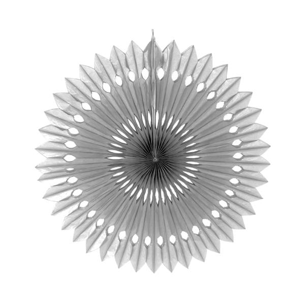 Silver Paper Fans - 40cm