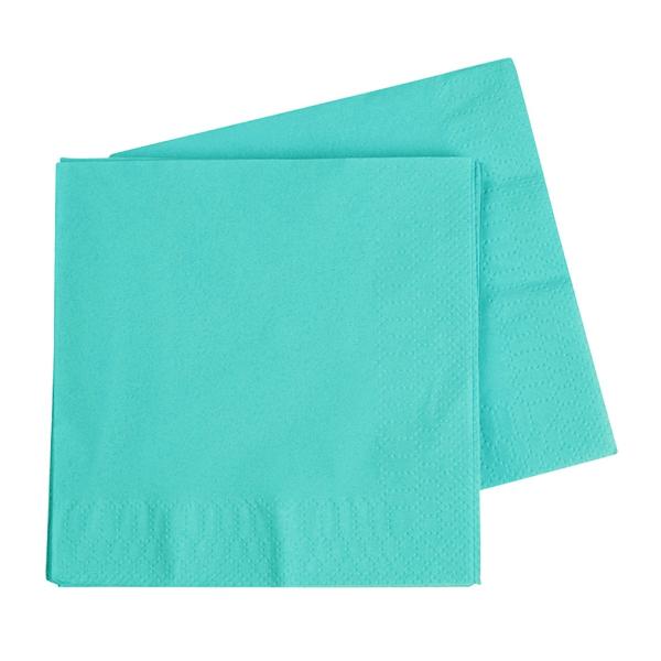 40 Pack Classic Turquoise Lunch Napkins - 16.5cm