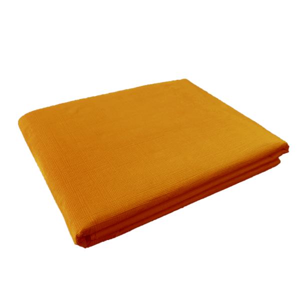 Luxe Tangerine Orange Rectangular Paper Table Cover - 270cm