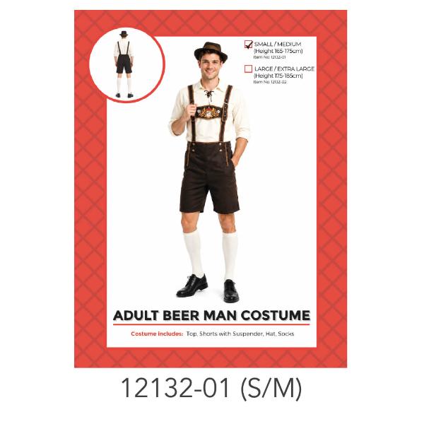 Adults Beer Man Costume - S/M