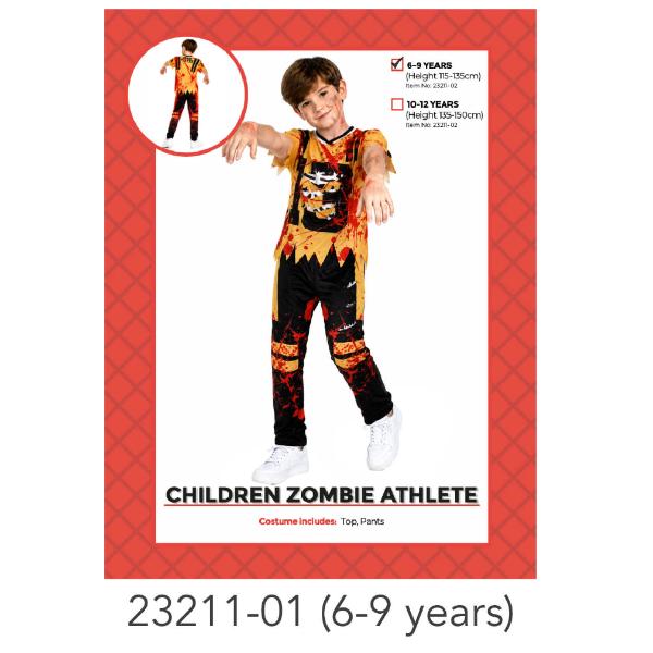 Children Zombie Athlete Costume - 6-9