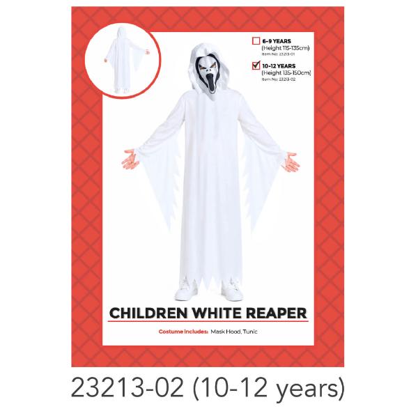 Childrens White Reaper Costume - 10-12