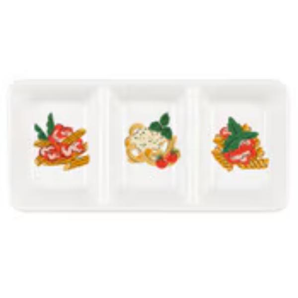 Italian Eats 3 Section Serving Tray - 33.5cm
