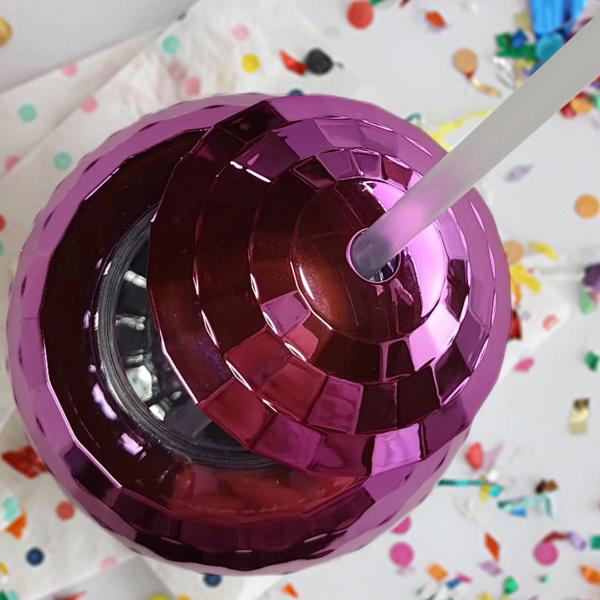 Pink Disco Ball Cup - 600ml