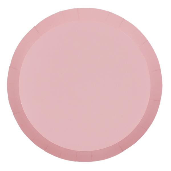 20 Pack Classic Pink Round Dinner Paper Plate - 22cm