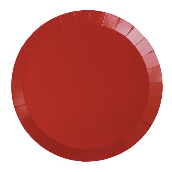 20 Pack Cherry Red Round Banquet Paper Plate - 26cm