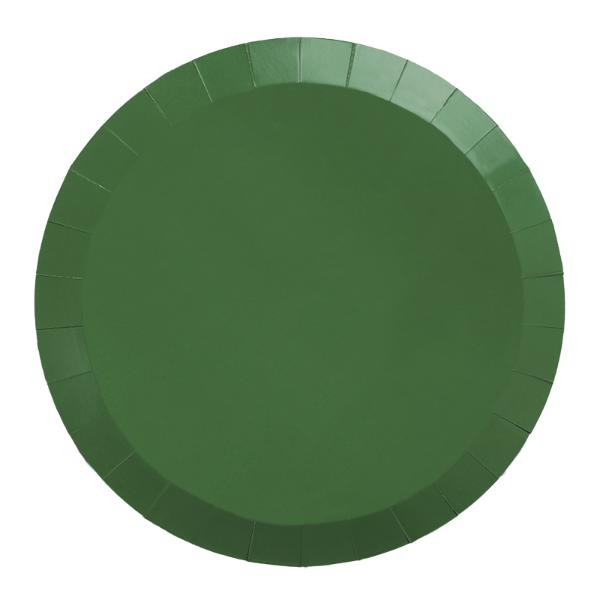 20 Pack Sage Green Round Banquet Paper Plate - 26cm