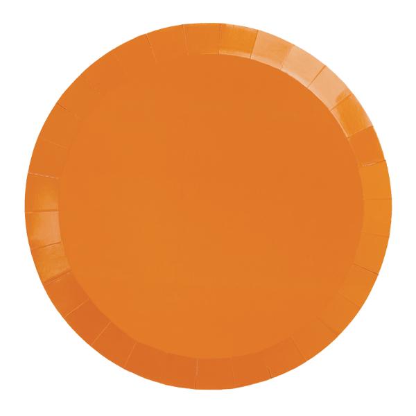 20 Pack Tangerine Orange Round Banquet Paper Plate - 26cm