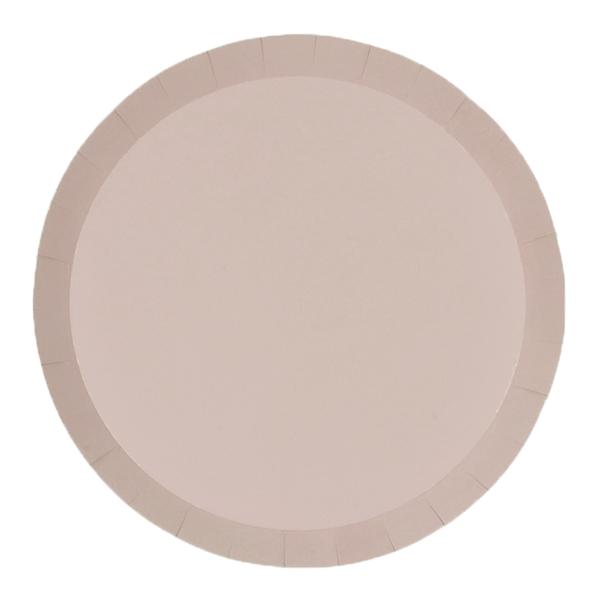 20 Pack White Sand Round Banquet Paper Plate - 26cm