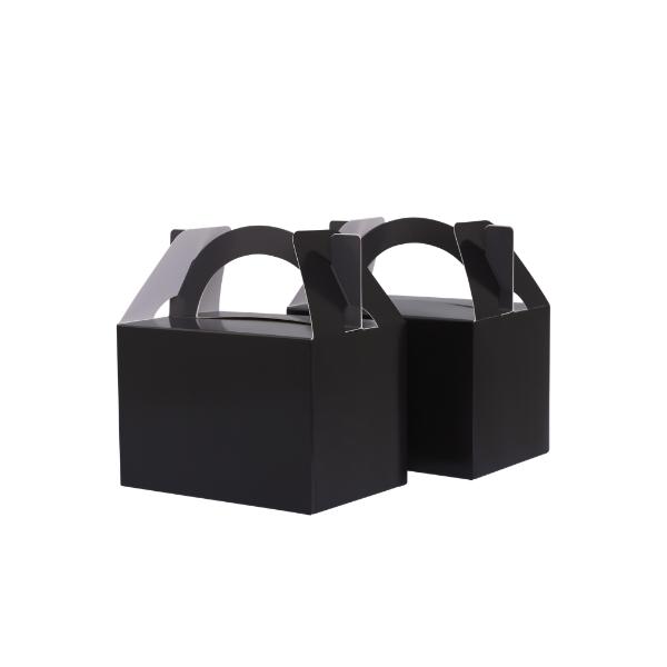 10 Pack Black Acorn Lunch Box - 12.5cm x 13.5cm x 8.5cm